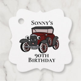 アンティーク車誕生日 フェイバータグ
