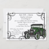 アンティーク車誕生日 招待状 (正面)