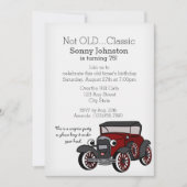 アンティーク車誕生日 招待状 (正面)