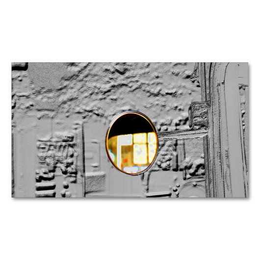 アンティーク車鏡エンボスマグネット名刺 マグネット名刺 (正面)