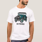 アンティーク車(カスタマイズ可能な文字) Tシャツ (正面)