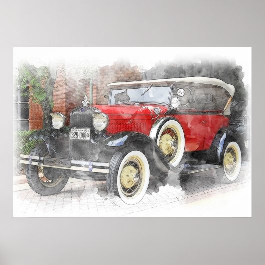 アンティーク車 ポスター (正面)