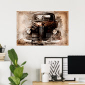 アンティーク車 ポスター (ホームオフィス)