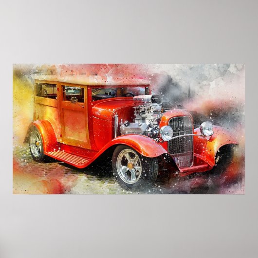 アンティーク車 ポスター (正面)
