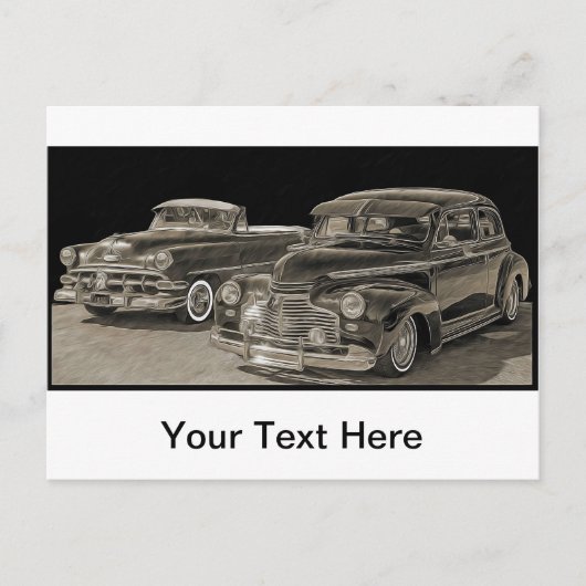 アンティーク車 ポストカード (正面)