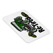 アンティーク退職した車のユーモア マグネット (右側)