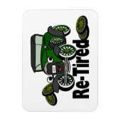 アンティーク退職した車のユーモア マグネット (縦)