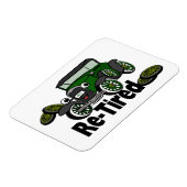 アンティーク退職した車のユーモア マグネット (左側)