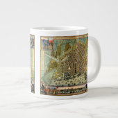 アンティーク通りアムステルダムの地図、オランダ ジャンボコーヒーマグカップ (正面右)