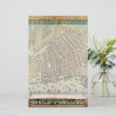 アンティーク通りアムステルダムの地図、オランダ 便箋 (スタンド正面)