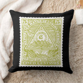 アンティーク郵便切手グアタマラすべて見る目 クッション (ブランケット)