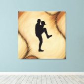 アンティーク野球選手ピッチャー キャンバスプリント (インサイチュ (ウッドフロア))