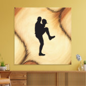 アンティーク野球選手ピッチャー キャンバスプリント (インサイチュ (リビング))