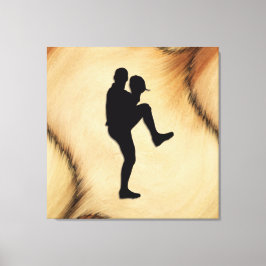 アンティーク野球選手ピッチャー キャンバスプリント