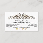 アンティーク金ゴールドエレガントが黒のグローを旋回 名刺 (裏面)