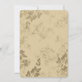 アンティーク金ゴールドカントリー結婚バーン50周年 招待状 (裏面)