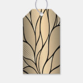 アンティーク金ゴールドクリエイティブ離れパターン ギフトタグ (正面)