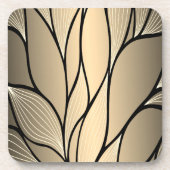 アンティーク金ゴールドクリエイティブ離れパターン コースター (正面)