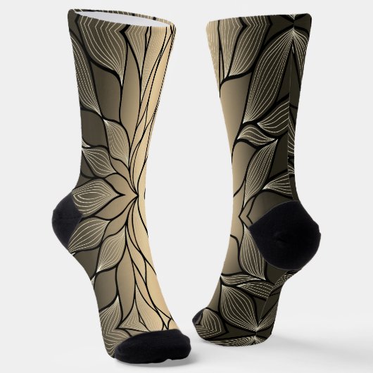 アンティーク金ゴールドクリエイティブ離れパターン ソックス (傾斜あり)