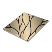 アンティーク金ゴールドクリエイティブ離れパターン タイル (側面)