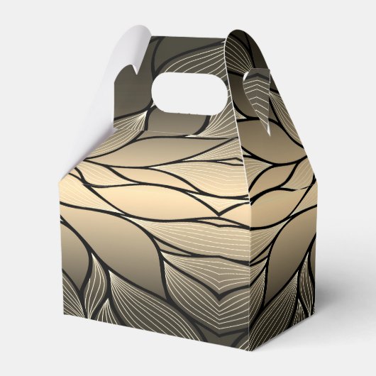 アンティーク金ゴールドクリエイティブ離れパターン フェイバーボックス (正面サイド)