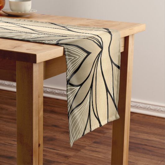 アンティーク金ゴールドクリエイティブ離れパターン ロングテーブルランナー (インサイチュ)