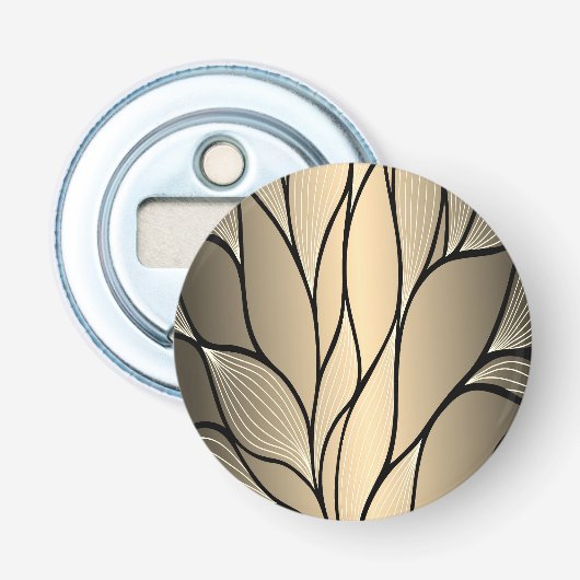 アンティーク金ゴールドクリエイティブ離れパターン 栓抜き (正面)