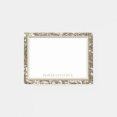 アンティーク金ゴールドグリッターブリーズメイド名好意 ポストイット (正面)