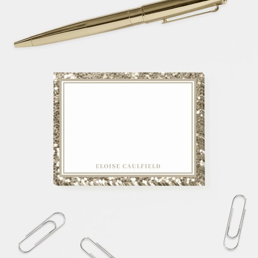 アンティーク金ゴールドグリッターブリーズメイド名好意 ポストイット