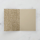アンティーク金ゴールドグリッターレオパード印刷     カード (内部)