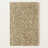 アンティーク金ゴールドグリッターレオパード印刷       プランナー手帳 (裏面)