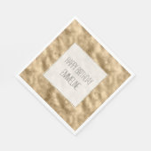 アンティーク金ゴールドグリッツホワイト スタンダードランチョンナプキン (角)