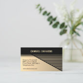 アンティーク金ゴールドコンテンポラリー名刺 名刺 (スタンド正面)