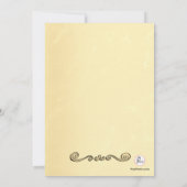 アンティーク金ゴールドスクロール卒業招待状 招待状 (裏面)