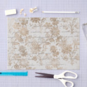 アンティーク金ゴールドダマスクスクリプト 薄葉紙 (クラフト)