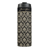 アンティーク金ゴールドダマスクパーソナライズされた タンブラー (正面)