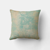 アンティーク金ゴールドティール(緑がかった色)ヴィンテージパターン クッション (裏面)