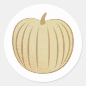 アンティーク金ゴールドパンプキン秋封筒用シール ラウンドシール (正面)