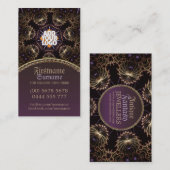 アンティーク金ゴールドファンタジー中世名刺 名刺 (正面/裏面)