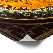 アンティーク金ゴールドフィレンツェ用植木物及びフローラクラウン ポスター (角)