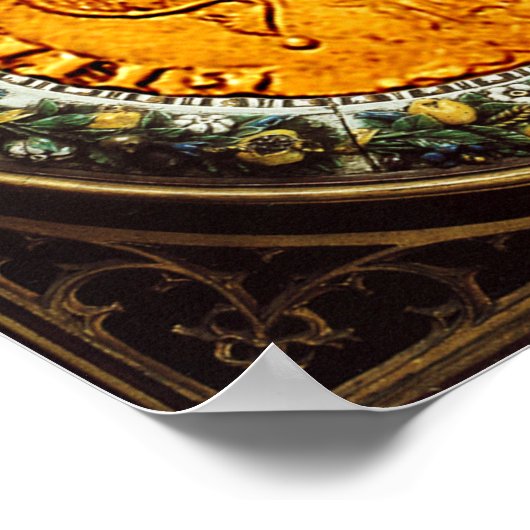 アンティーク金ゴールドフィレンツェ用植木物及びフローラクラウン ポスター (角)