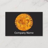 アンティーク金ゴールドフィレンツォリントブラック 名刺 (裏面)