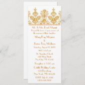 アンティーク金ゴールドフォーマルトリムモチーフ結婚式招待状 招待状 (正面/裏面)