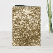 アンティーク金ゴールドフレームエメラルドグリーンイスラーム結婚ズ 招待状 (裏面)