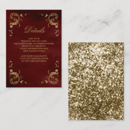 アンティーク金ゴールドフレームバーガンディーレッド詳細 エンクロージャーカード