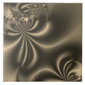 アンティーク金ゴールドフローフラクタル タイル (正面)