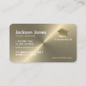 アンティーク金ゴールドミニマル建築または不動産仲介業者 名刺 (裏面)