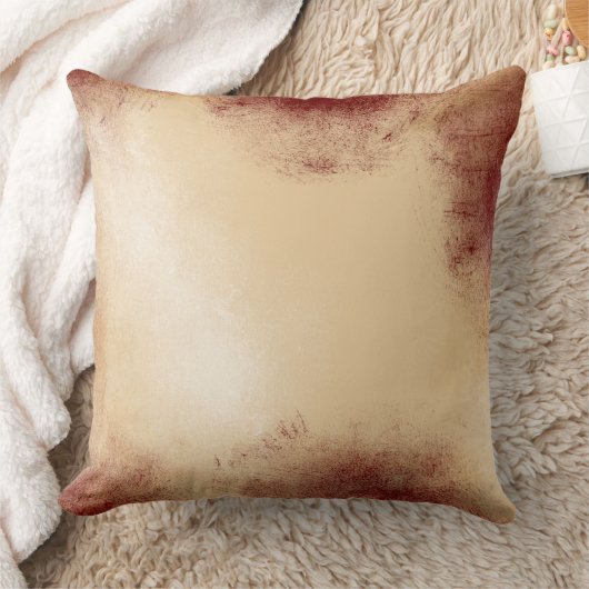 アンティーク金ゴールドレッドブラウンヴィンテージデコール クッション (ブランケット)