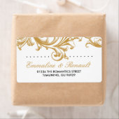 アンティーク金ゴールド結婚フローラ住所 シール (インサイチュ)