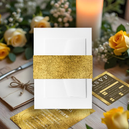 アンティーク金ゴールド結婚式招待状ベリーバンド 招待状ベリーバンド